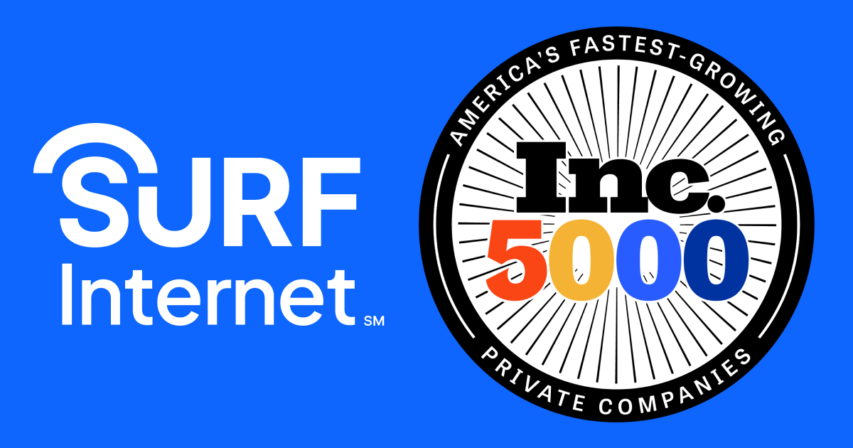 Surf Internet Named to the Inc. 5000