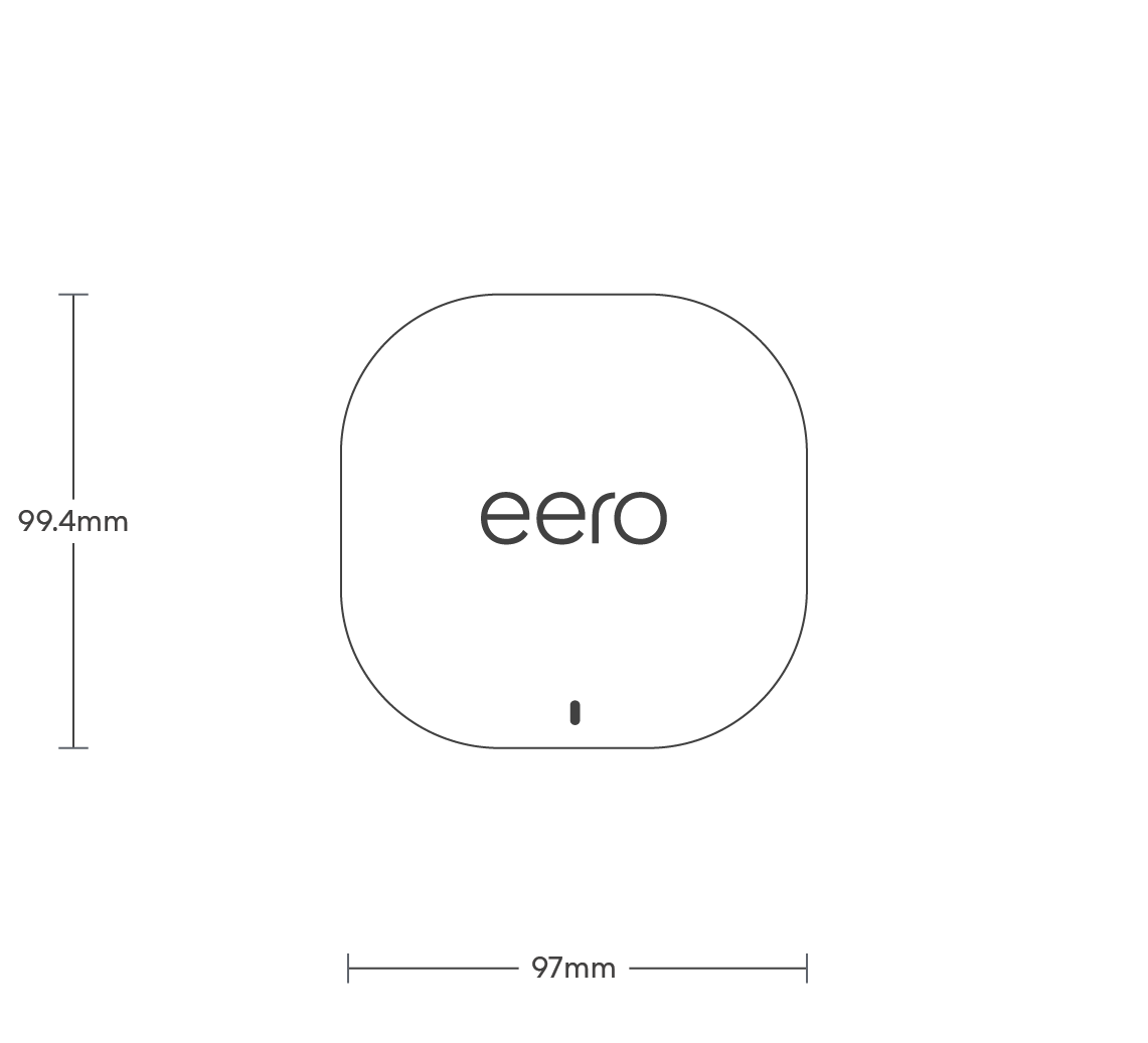 eero 6+ top dimensions