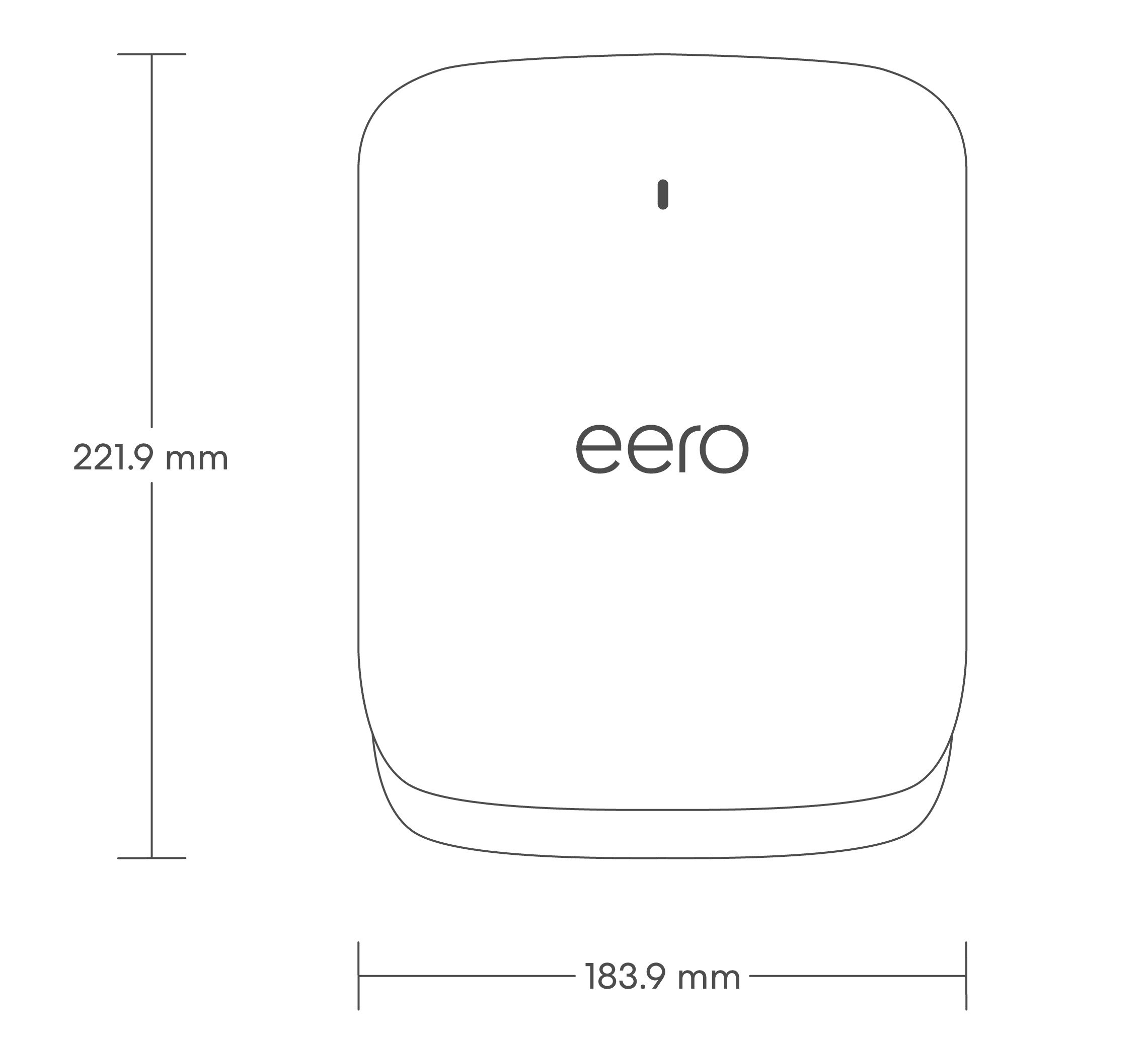 eero Max 7 top dimensions